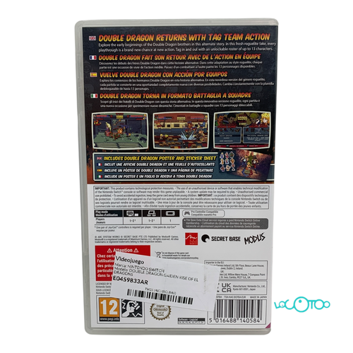 Videojuego NINTENDO SWITCH DOUBLE DRAGON GA