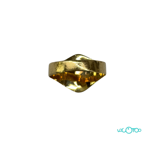 Anillo Oro  18 k con zafiro sintético talla