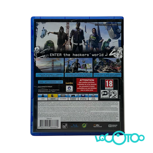 Videojuego SONY PS4 WATCH_DOGS 2 PS4