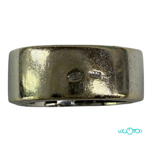 Anillo oro blanco 18 k con zafiros azules y