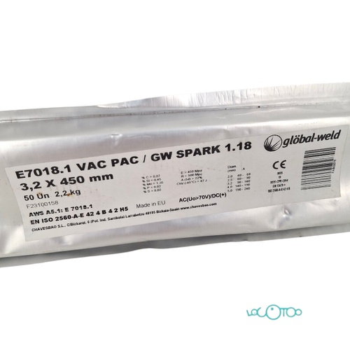 ELECTRODO E7018.1 3.2X450MM 2.2KG