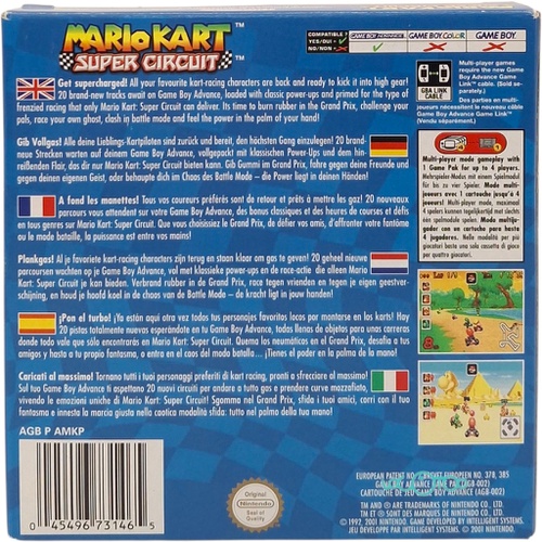 MARIO KART SUPER CIRCUIT NINTENDO GAMEBOY A