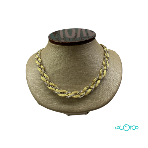 Cadena Oro trenzada en oro de 18 k mate y c