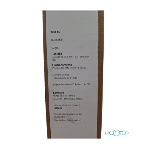 Portátil DELL DC15255 512 GB SSD 8 GB AMD R