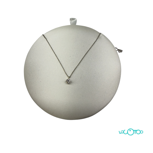 Cadena Oro blanco 18 k con circonita de 4,2