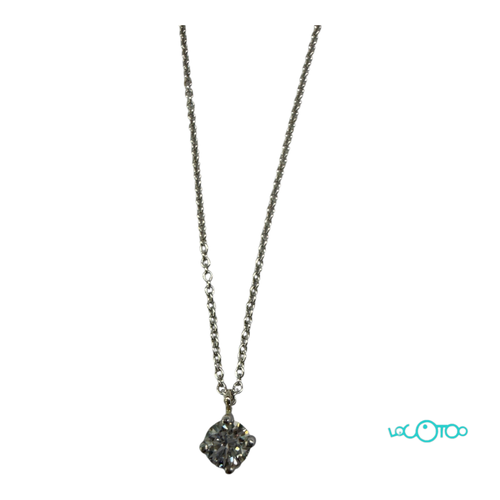 Cadena Oro blanco 18 k con circonita de 4,2