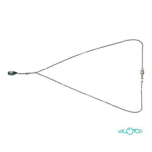 Cadena Oro blanco 18 k con diamante de 0,01