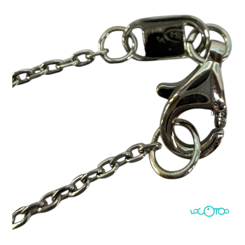 Cadena Oro blanco 18 k con diamante de 0,01