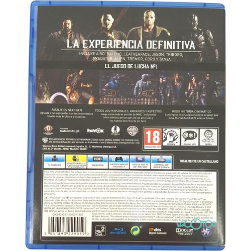 MORTAL KOMBAT XL SONY PS4