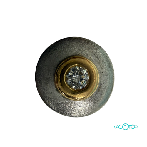 Pendientes Oro amarillo y blanco mate  de 1