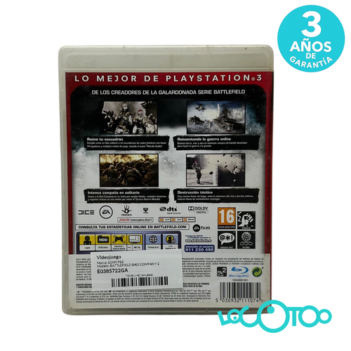 Videojuego SONY PS3 BATTLEFIELD BAD COMPANY