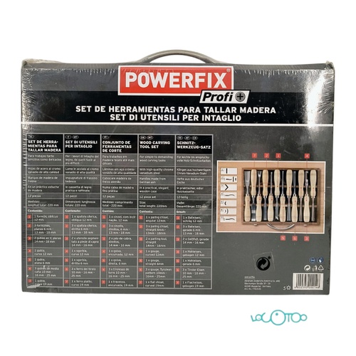 SET DE HERRAMIENTAS PARA TALLAR MADERA POWE
