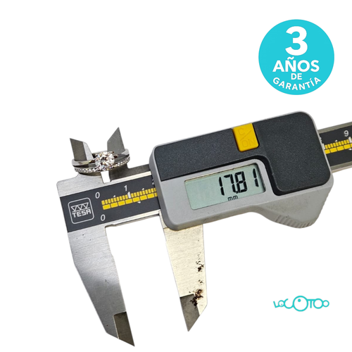 Sortija Oro 18Kt BLANCO CON CIRCONITAS