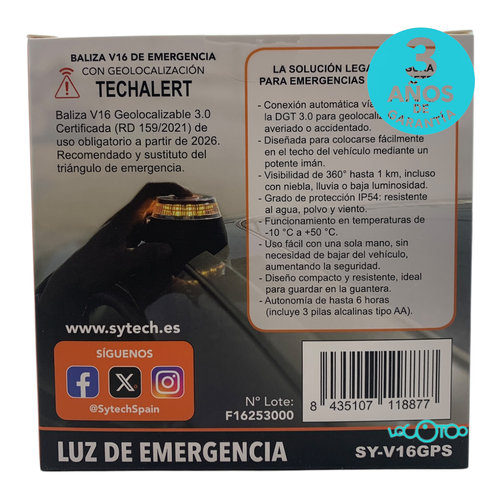 BALIZA DE EMERGENCIA V16 SYV16GPS