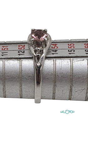 Bisutería ANILLO PLATEADO CON PIEDRA ROSA