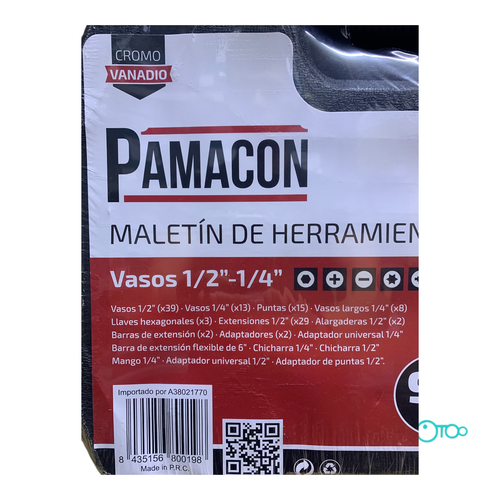 MALETÍN HERRAMIENTAS 94 PCS PAMACON PM1662
