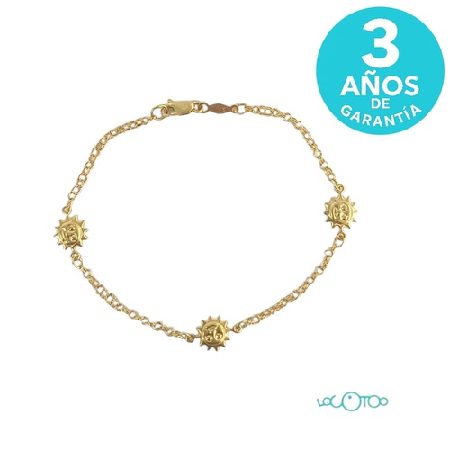 PULSERA ORO CON 3 SOLES