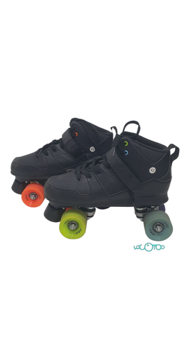 Patines OXELO QUAD SR 100 BLACK FLUO Talla 
