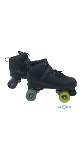 Patines OXELO QUAD SR 100 BLACK FLUO Talla 