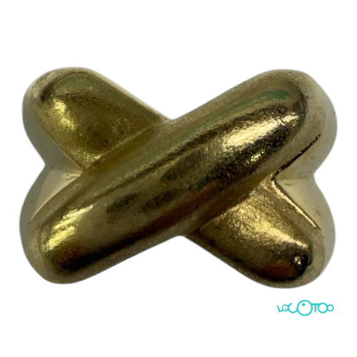  Anillo oro 18 k hueco , mate /brillo ancho