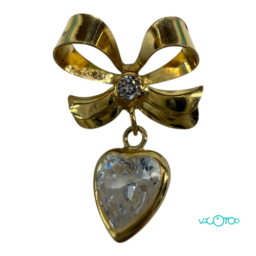 Pendientes Oro  lazo 18K con circonitas for