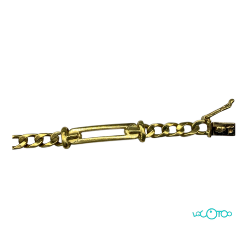 Pulsera Oro 18K barbada de 4 mm/ancho  y es