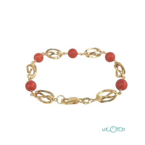 PULSERA ORO 18K CON CORAL