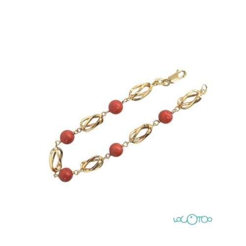 PULSERA ORO 18K CON CORAL