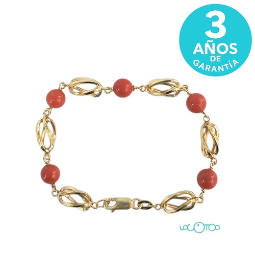 PULSERA ORO 18K CON CORAL