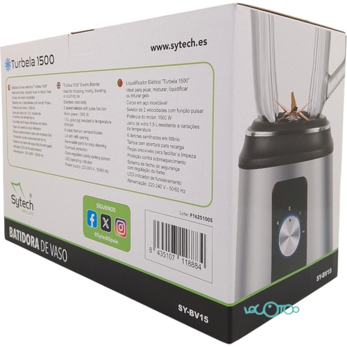 BATIDORA DE VASO SYTECH TURBELA 1500W (SY-B