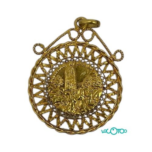 COLGANTE ORO 18K SANTIAGO COMPOSTELA 27MM