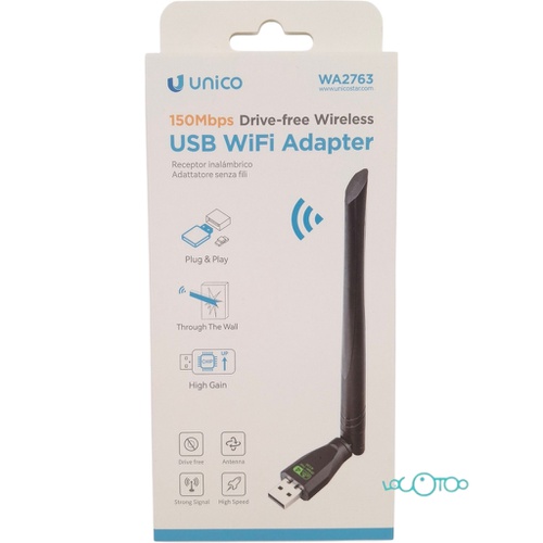 ADAPTADOR WIFI WIRELESS UNICO 150Mbps (WA27