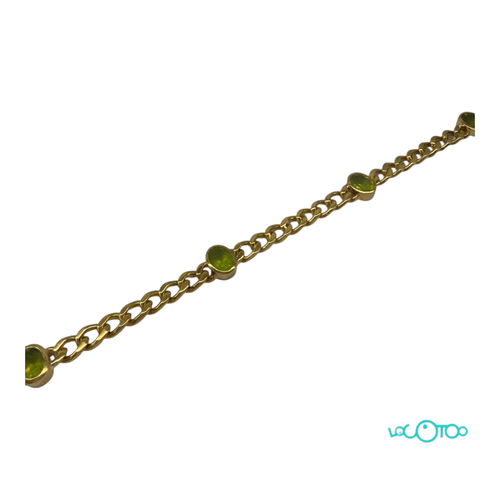 Pulsera Oro 18 k , malla barbada maciza y 5