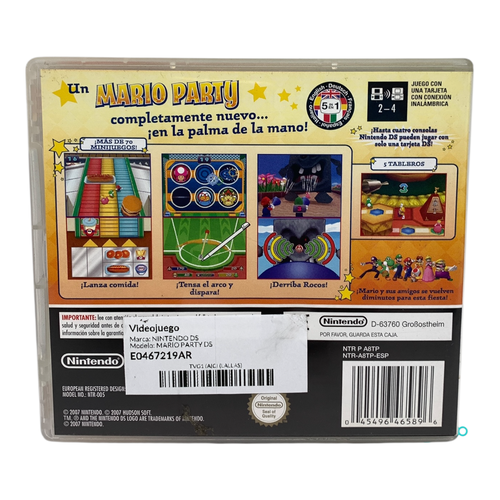 Videojuego NINTENDO DS MARIO PARTY DS Ninte