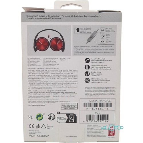 AURICULARES SONY MDR-ZX310AP