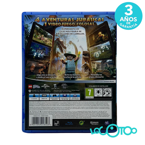 Videojuego SONY PS4 LEGO JURASSIC WORLD PS4