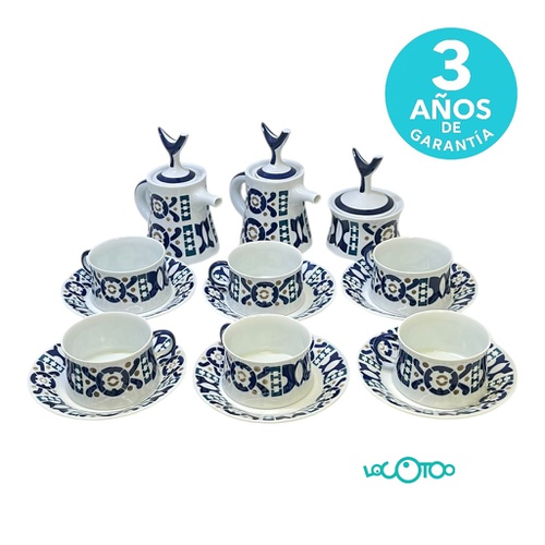 Cerámica SARGADELOS JUEGO TÉ BURELA 6 SERVI