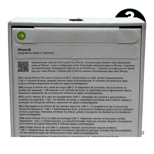  APPLE IPHONE 16 128 GB NEGRO