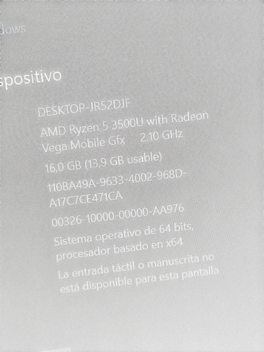 Portátil HP 512 GB SSD 16 GB AMD Ryzen 5 35