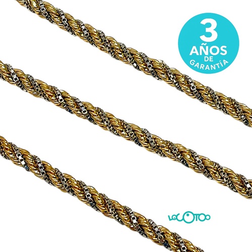 Cadena Oro CORDÓN DOBLE 2 TONOS 27,2g 45cm