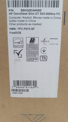 PC HP OMNIDESK SLIM DT S03-0005NS 256 GB SS