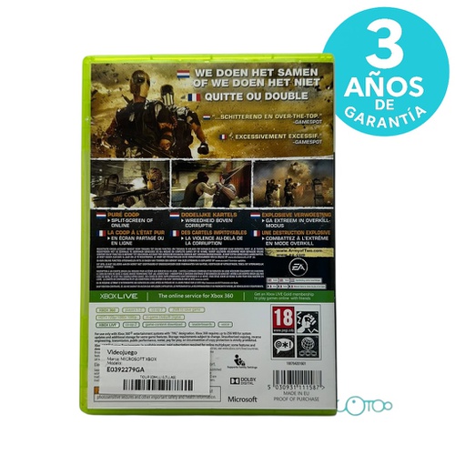 ARMY OF TWO XBOX 360 
