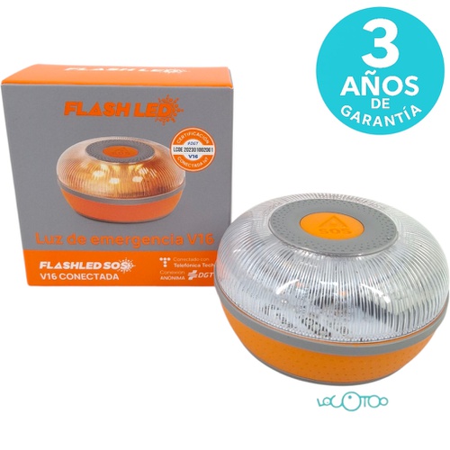 LUZ DE EMERGENCIA FLASH LED V16 CONECTADA