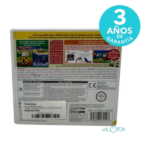 Videojuego NINTENDO 3DS ANIMAL CROSSING WEL