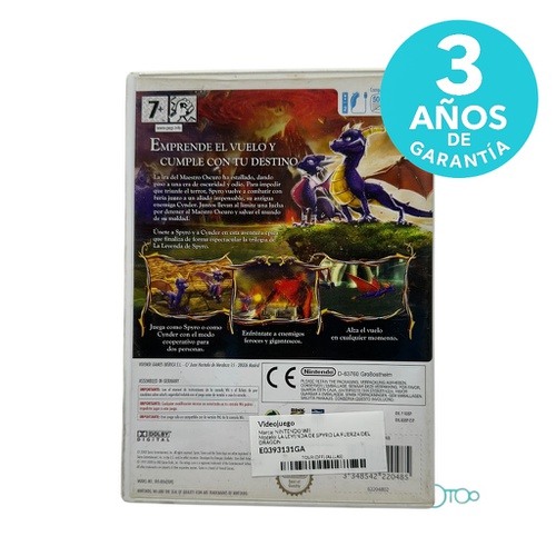 Videojuego NINTENDO WII LA LEYENDA DE SPYRO