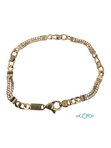 Pulsera Oro Cierre Mosquetón 19 cm