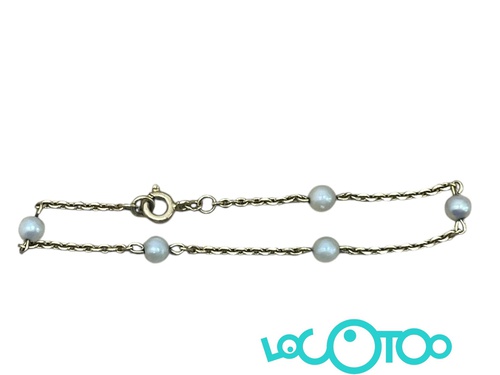 PULSERA CON PERLAS ORO 18K