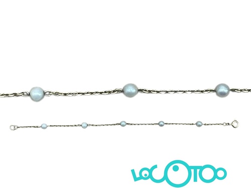 PULSERA CON PERLAS ORO 18K