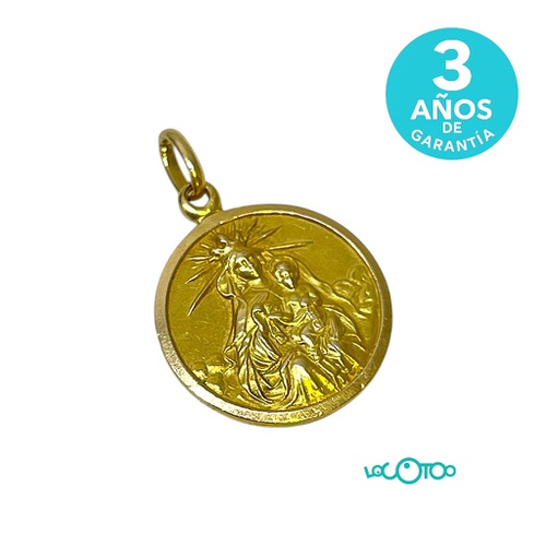 Colgante Oro 18Kt MEDALLA 2 CARAS