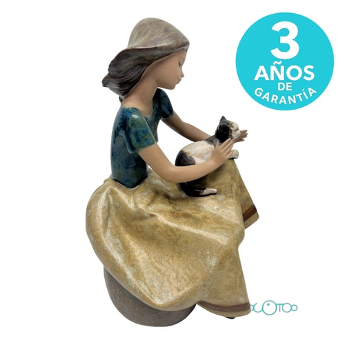 Cerámica LLADRÓ NIÑA CON GATO